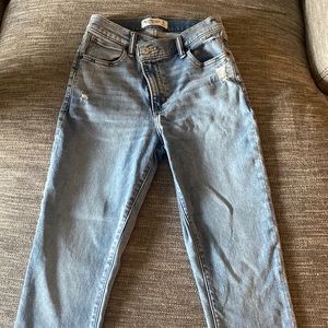 Abercrombie cross waist high rise skinny jeans